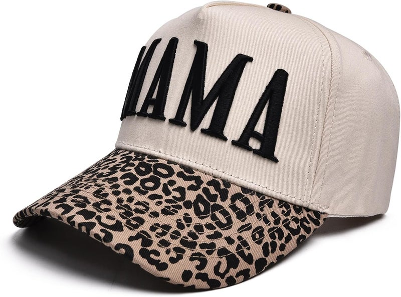 Abdkw Mommin Trucker Hat | Vintage Two-Tone Women's Baseball Cap,with Mommin Embroidery Ponytail Fit,Outdoor and Daily Use - Image 2
